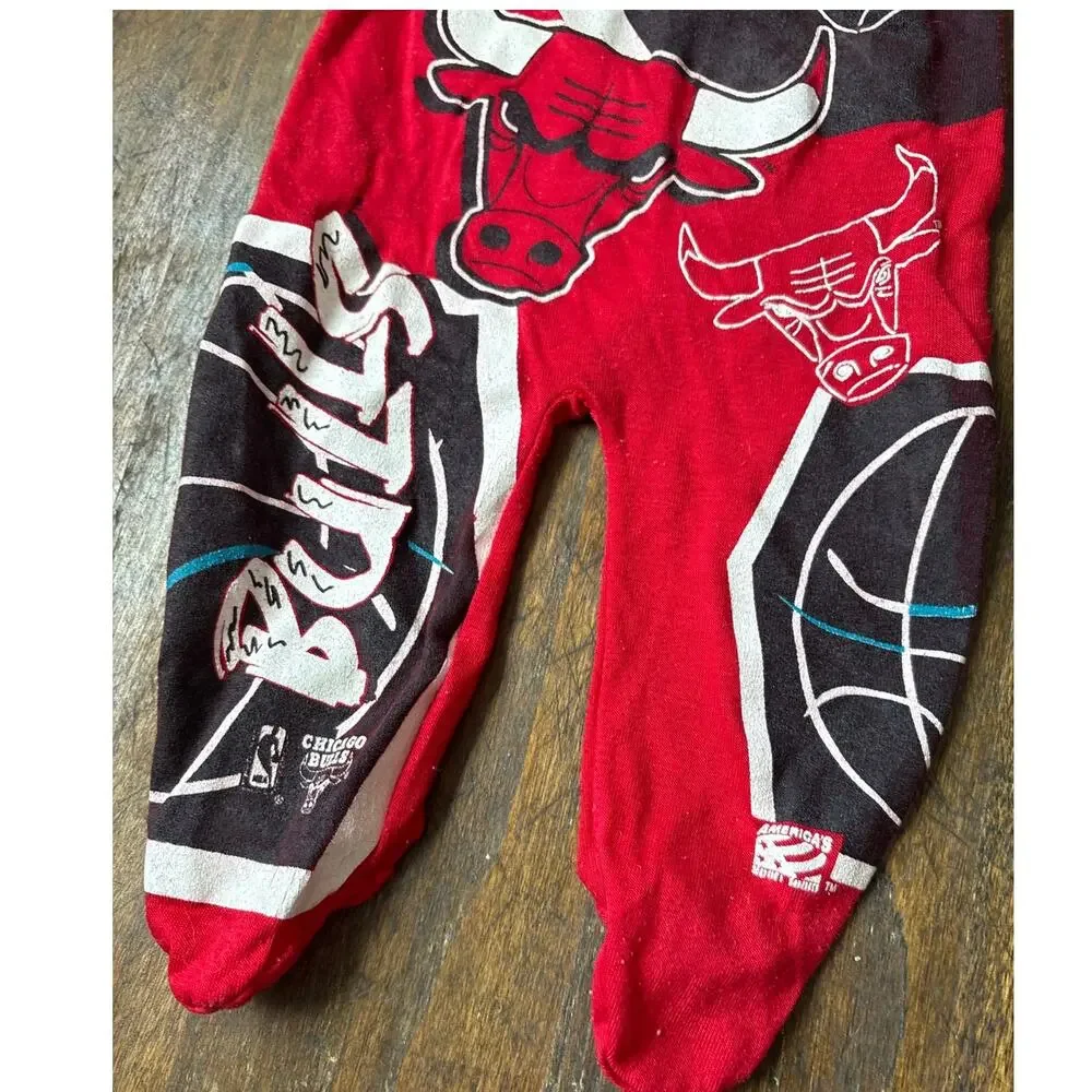 Vintage 90s Chicago Bulls Romper Americas Sport Team 0-3 Months